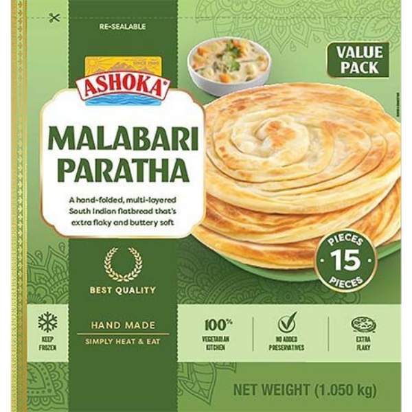 Ashoka Malabari Paratha Family Pack (15 pcs) – 1050 g