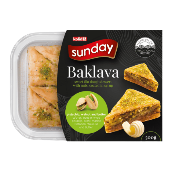 Baklava with Pistachios, Walnuts & Butter – 500 g