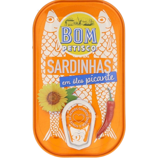 Bom Petisco Sardines in Spicy Oil – 120 g