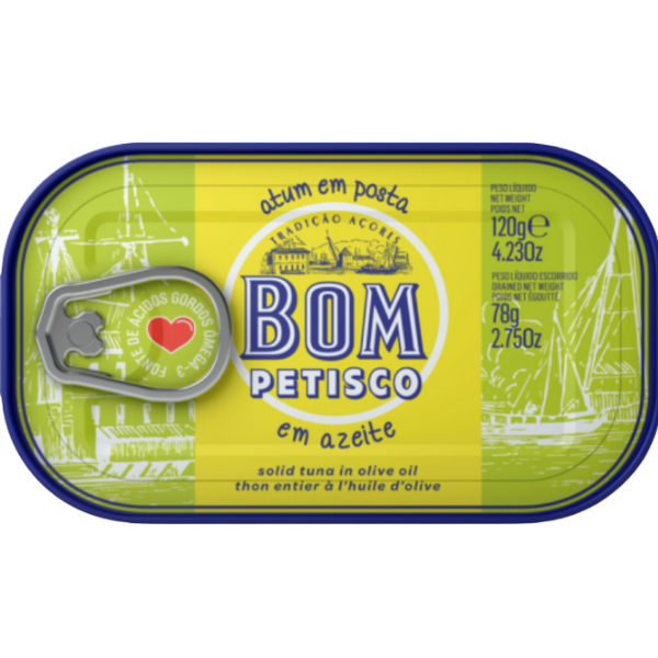 Bom Petisco Solid Tuna in Olive Oil – 120 g