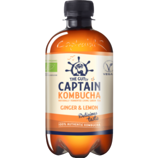 Captain Kombucha Ginger & Lemon – 400 ml