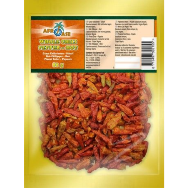 Chilli Pepper Whole Hot Afroase - 80 g