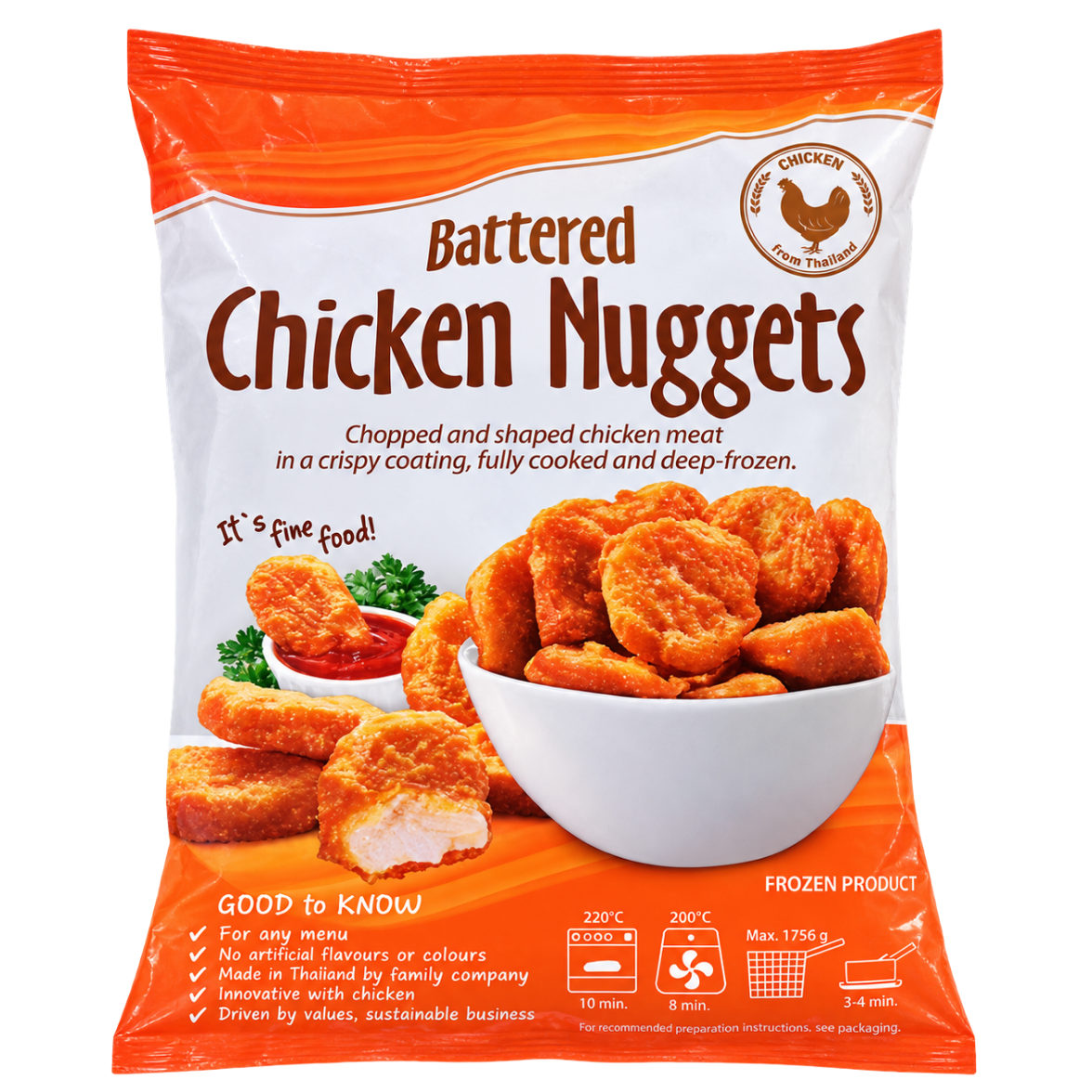 Crown Battered Chicken Nuggets - 1 Kg