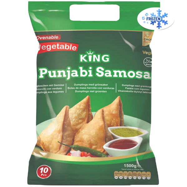 Crown King Punjabi Samosa Vegetable Ovenable - 1.5 Kg