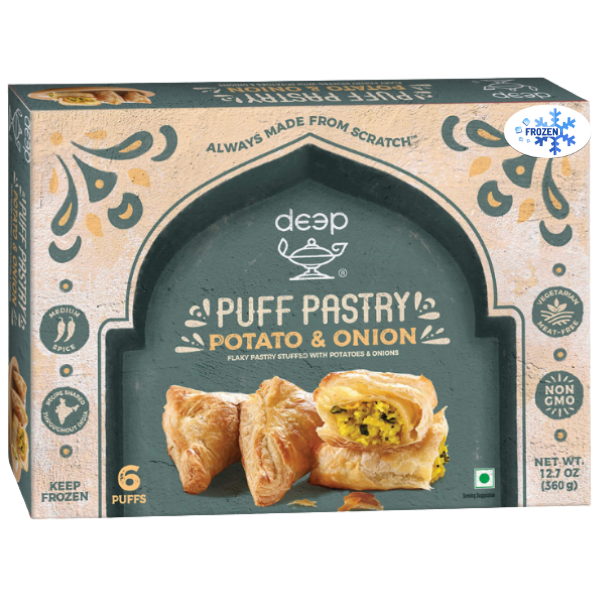 Deep Puff Pastry Potato & Onion – 360 g (6 Puffs)