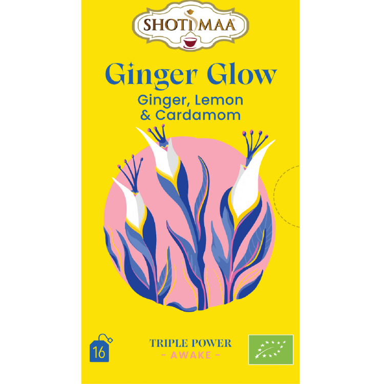 Ginger Glow - Organic Ginger, Lemon & Cardamom - 16 Teabags - 32 g