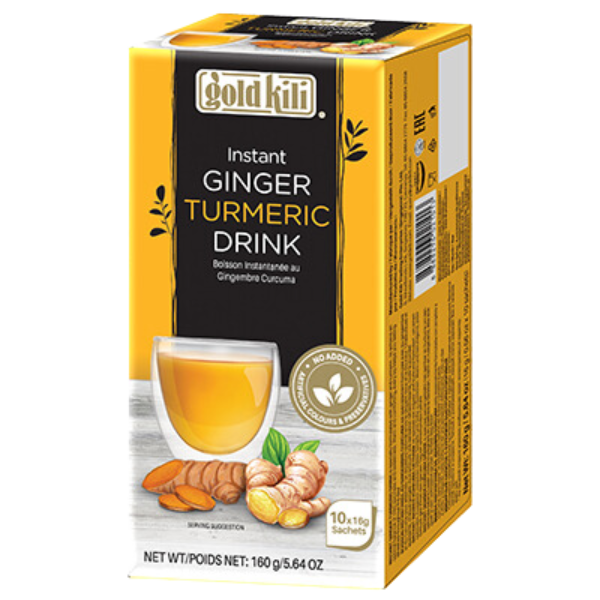 Instant Ginger Turmeric Tea Drink - 10 Bags - 360 g