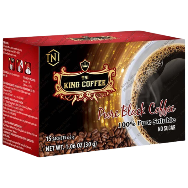 Instant King Coffee Pure Black (15 Sachets) - 30 g