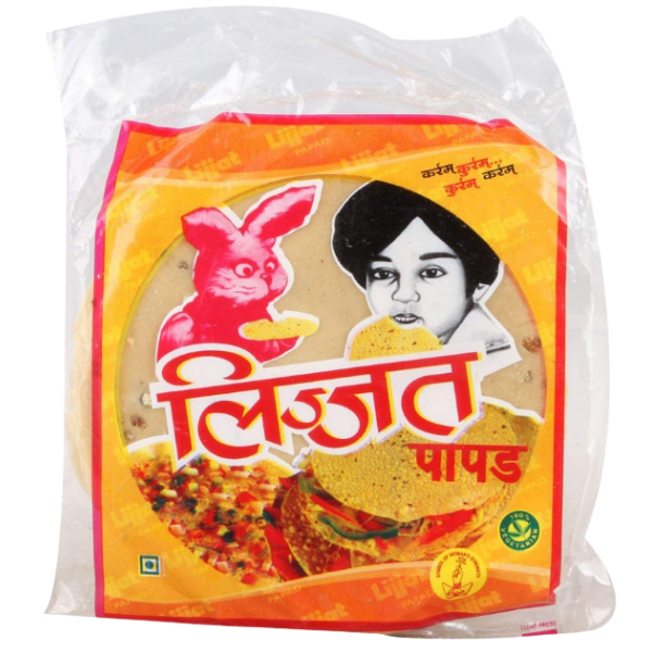 Lijjat black pepper Papad - 200 g