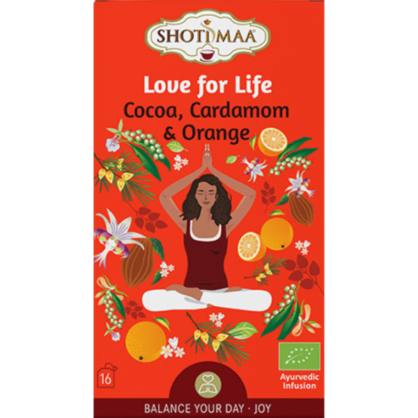 Love for Life (Lebensfroh) - Cocoa, Cardamom & Orange - 16 teabags - 32 g