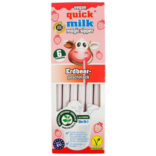 Magic Sipper Quick Milk Strawberry - 6 Straws - 10 g