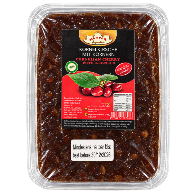 Mahyar Cornelian Cherries with Kernels – 400 g
