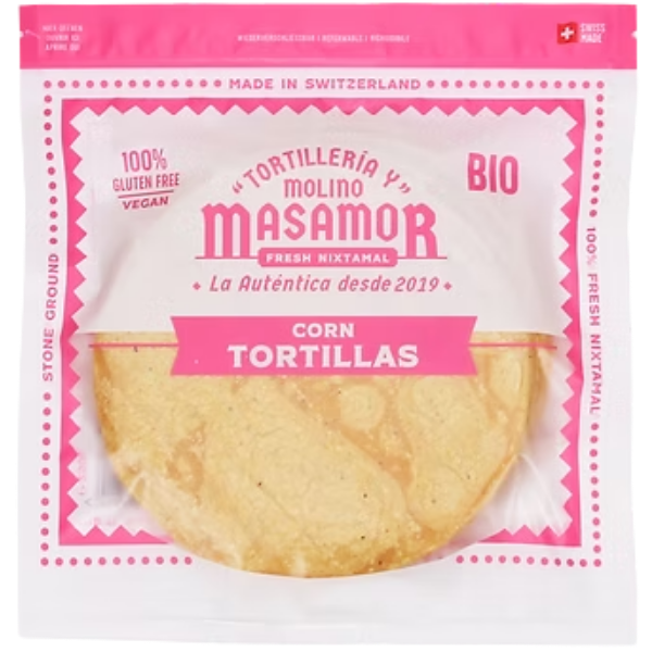 Fresh Corn Tortillas 14 cm Masamor - 500 g