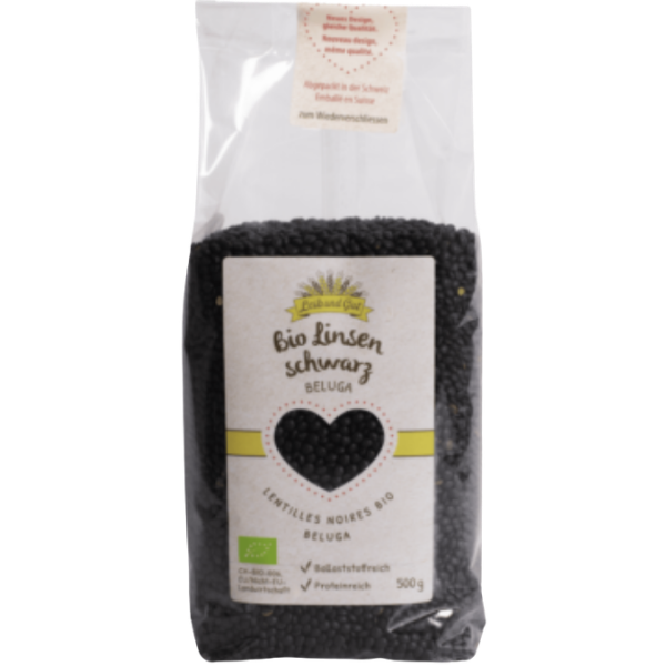 Organic Black Lentils (Beluga) - 500 g