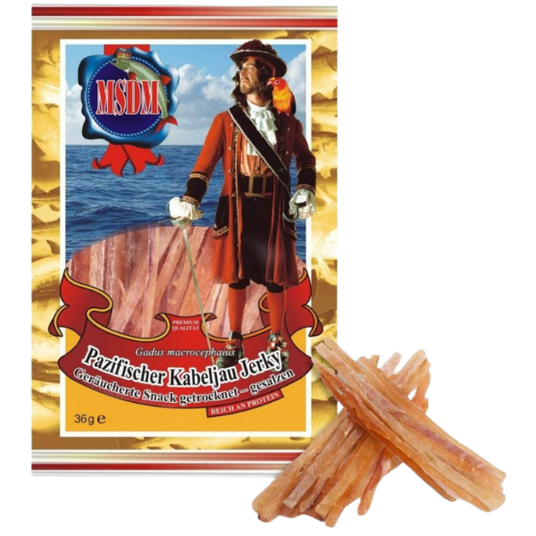 Pazifisches Kabeljau Jerky Pikant – 36 g