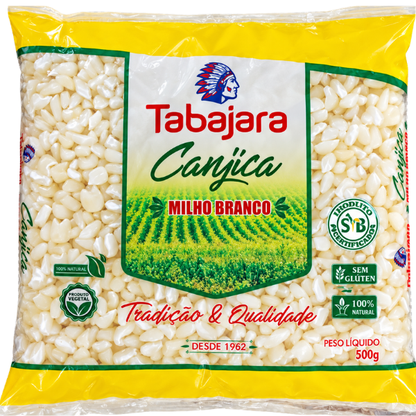 Tabajara Canjica Milho Branco (White Hominy Corn) – 500 g
