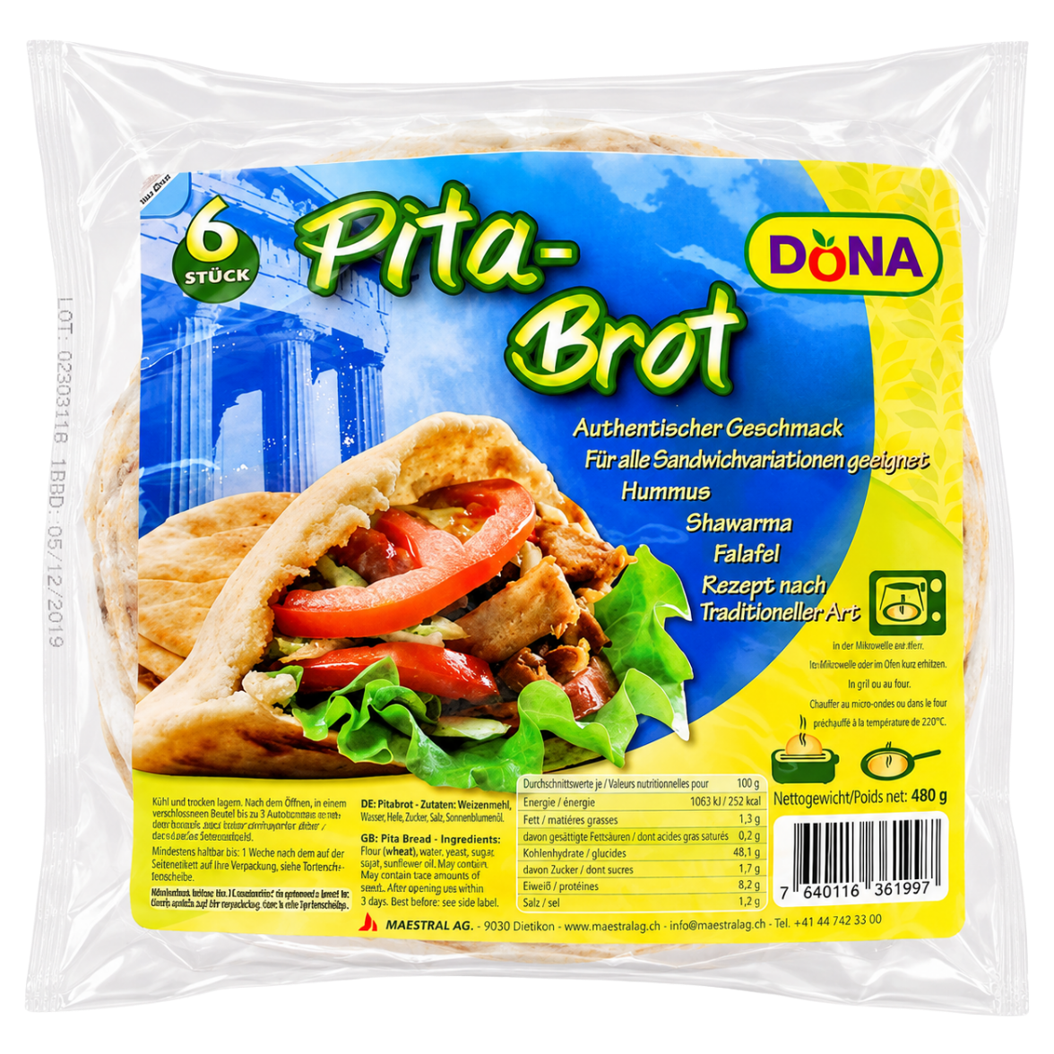 Pita Brot 480 g