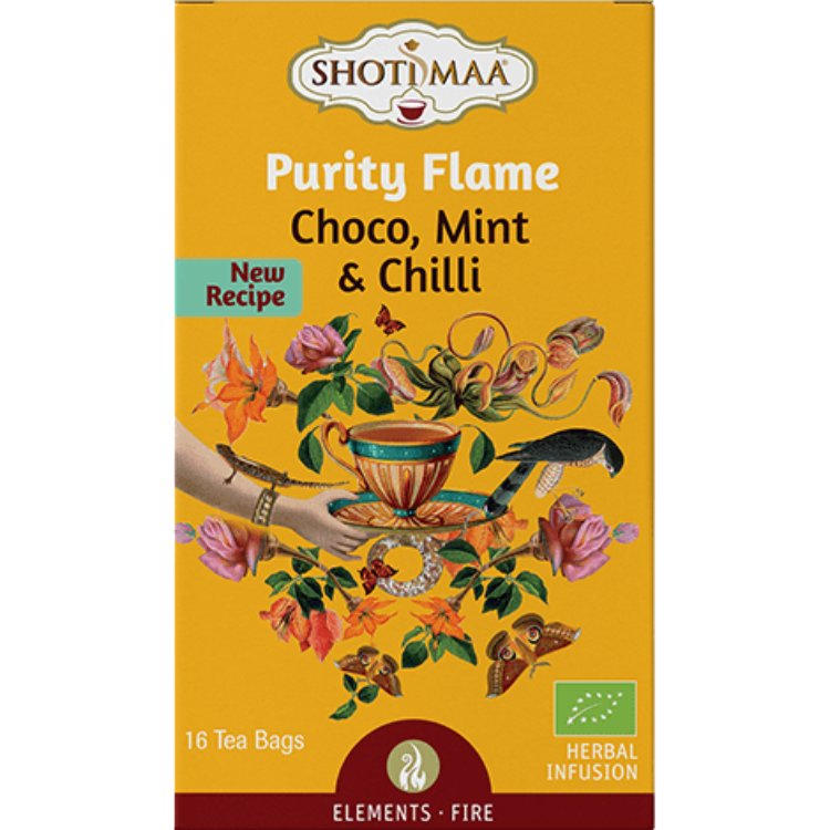 Purity Flame ( Feuer & Flamme) - Choco, Mint & Chilli - 16 teabags - 32 g