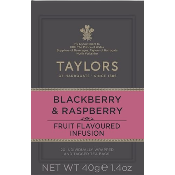 Taylors Blackberry & Raspberry Tea – 40 g (20 Bags)