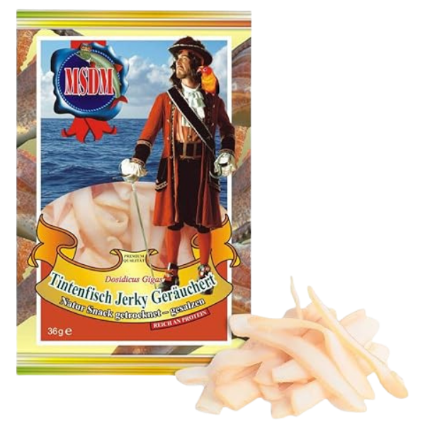 Tintenfisch Jerky Gerauchert – 36 g