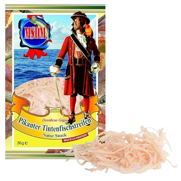 Tintenfischstreifen Pikant – 36 g