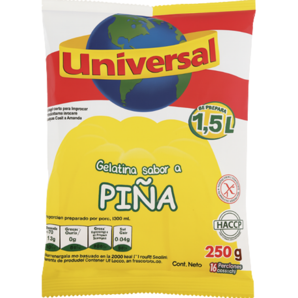 Universal Pineapple Flavored Gelatin – 250 g