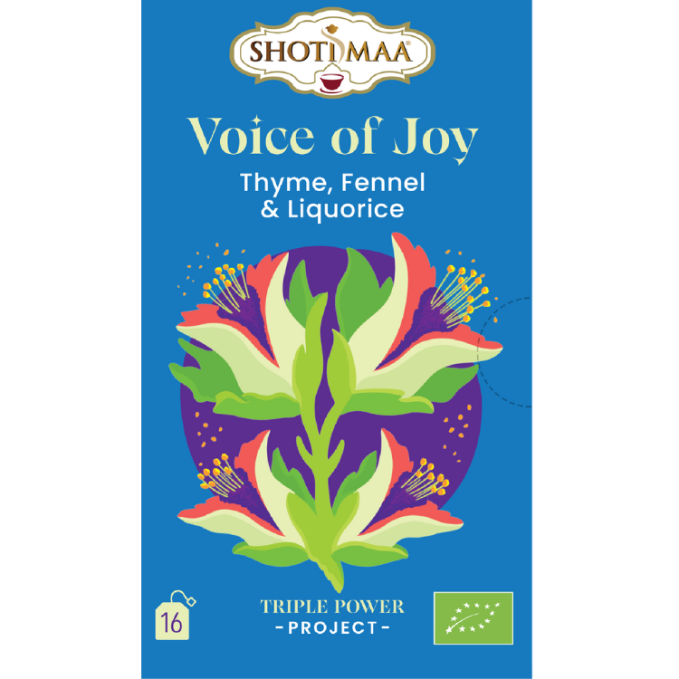 Voice of Joy - Organic Thyme, Fennel & Liquorice - 16 Teabags - 32 g