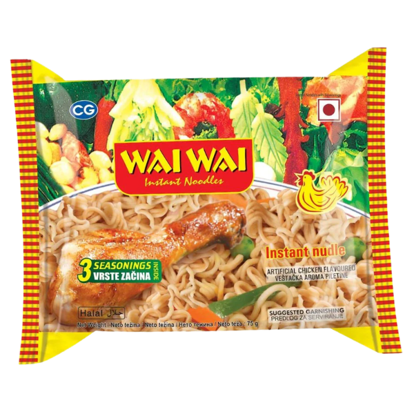 Wai Wai Instant Noodles Chicken Flavour – 75 g