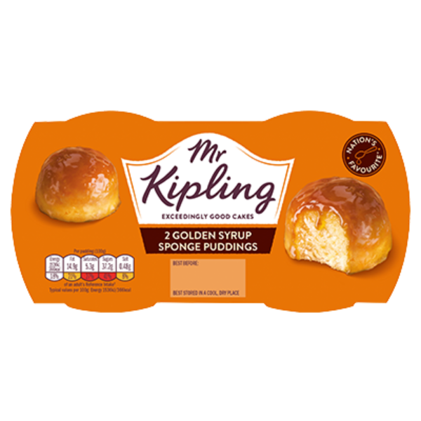 Mr Kipling Golden Syrup Sponge Pudding - 62 g