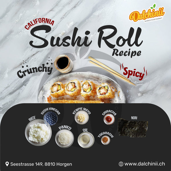 Crunchy Spicy California Sushi Roll Recipe