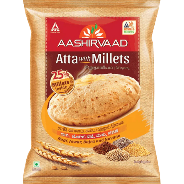 Aashirvaad Atta Flour With Millets - 2 kg