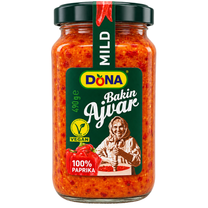 Ajvar Quattro Mild 100% Paprika – 490 g