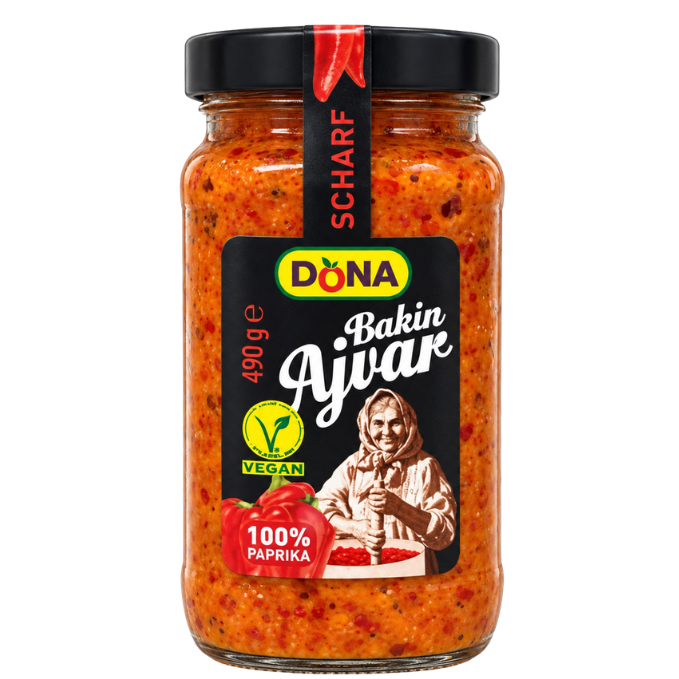Ajvar Quattro Scharf with 100% Paprika - 490 g
