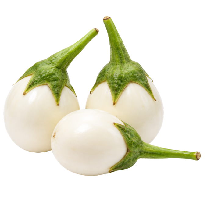 Aubergine Mini White Eggplants – 500 g