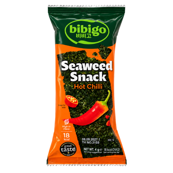 Bibigo Seaweed Snack Hot Chilli – 4 g