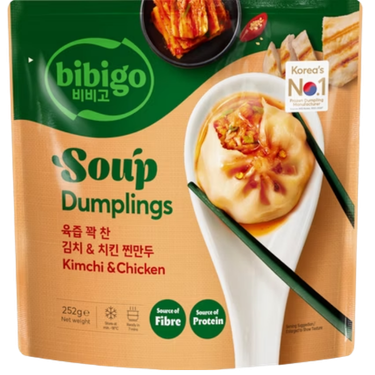 Bibigo Soup Dumplings Kimchi & Chicken – 252 g