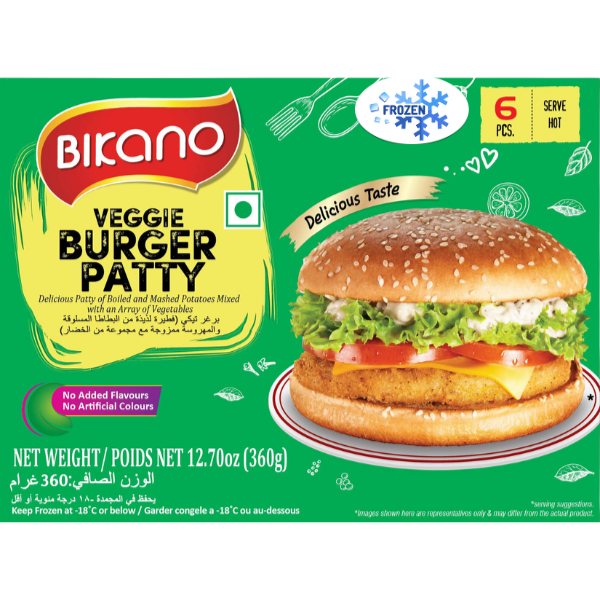 Bikano Veggie Burger Patty - 360 g