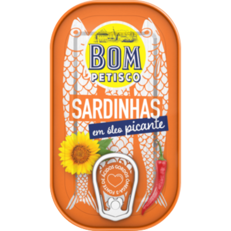 Bom Petisco Sardines in Spicy Oil – 120 g