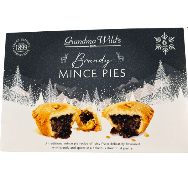Grandma Wild's Luxury Brandy Mincemeat Pies - 6 Pcs - 320 g