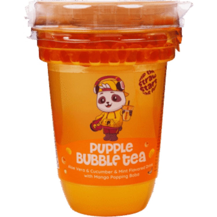 Bubble Tea With Mango Bubbles - 400 ml