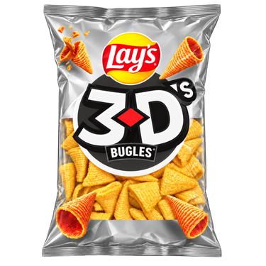 Bugles 3D Presunto & Queijo Corn Snacks – 85 g