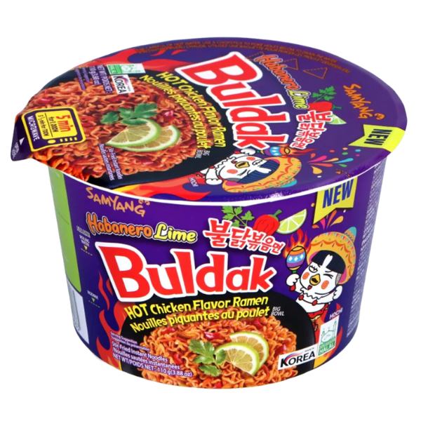 Buldak Habanero Lime Hot Chicken Ramyeon Bowl - 110 g
