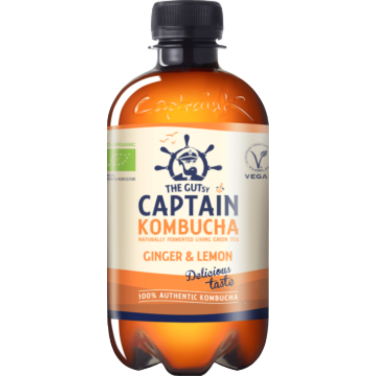 Captain Kombucha Ginger & Lemon – 400 ml