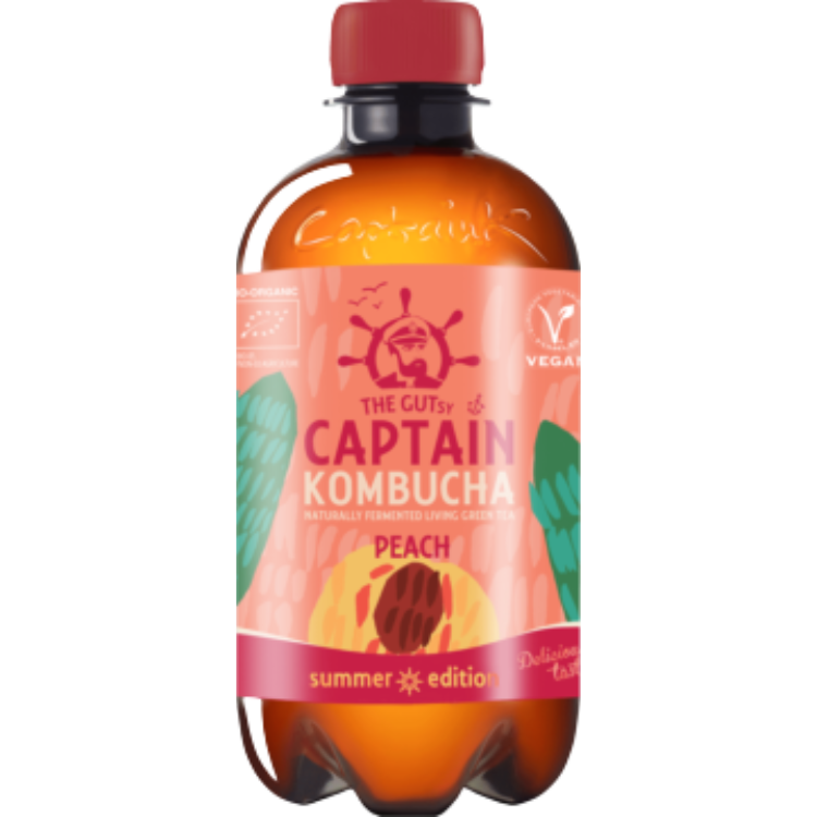 Captain Kombucha Peach (Summer Edition) – 400 ml