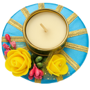 Colorful Floral Diwali Tealight Diya - Per Pcs
