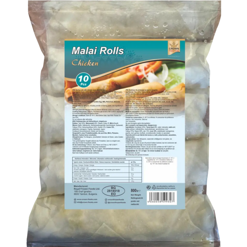 Crown Malai Chicken Rolls  – 600 g (12 Pcs)