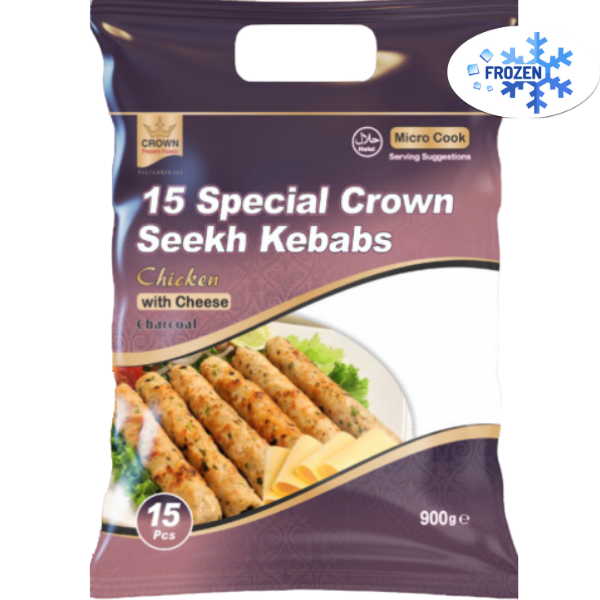 Crown Special Seekh Kebab Chicken With Cheese - 900 g