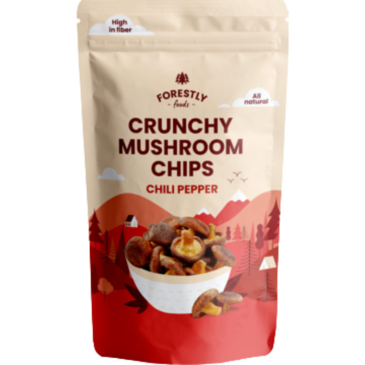 Crunchy Mushroom Chips Chili Pepper – 40 g