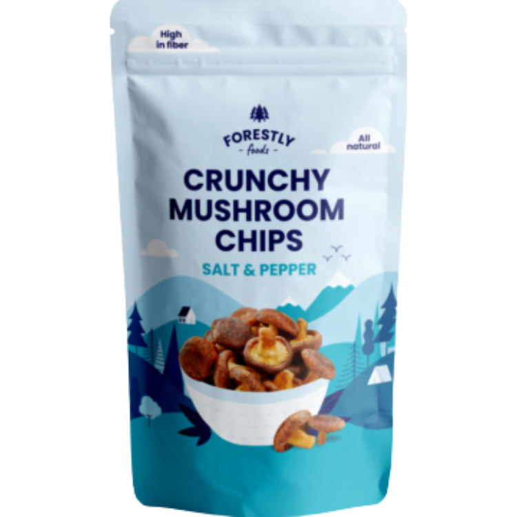 Crunchy Mushroom Chips Salt & Pepper – 40 g