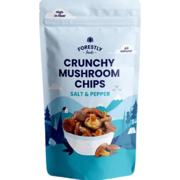 Crunchy Mushroom Chips Salt & Pepper – 50 g